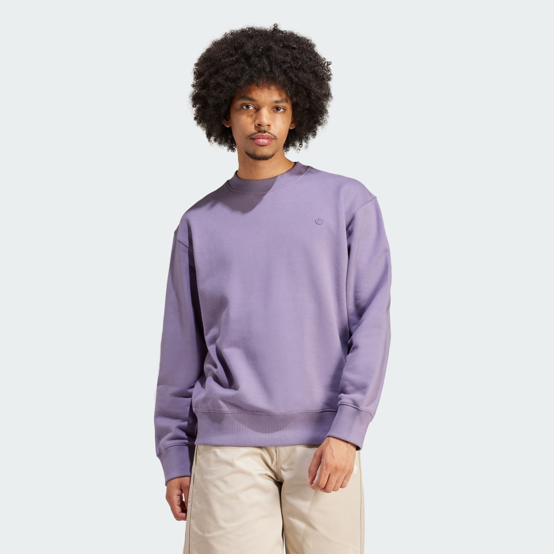 Mikina adidas Originals Adicolor Contempo Crew French Terry Sweatshirt Fialová | IR7918, 0