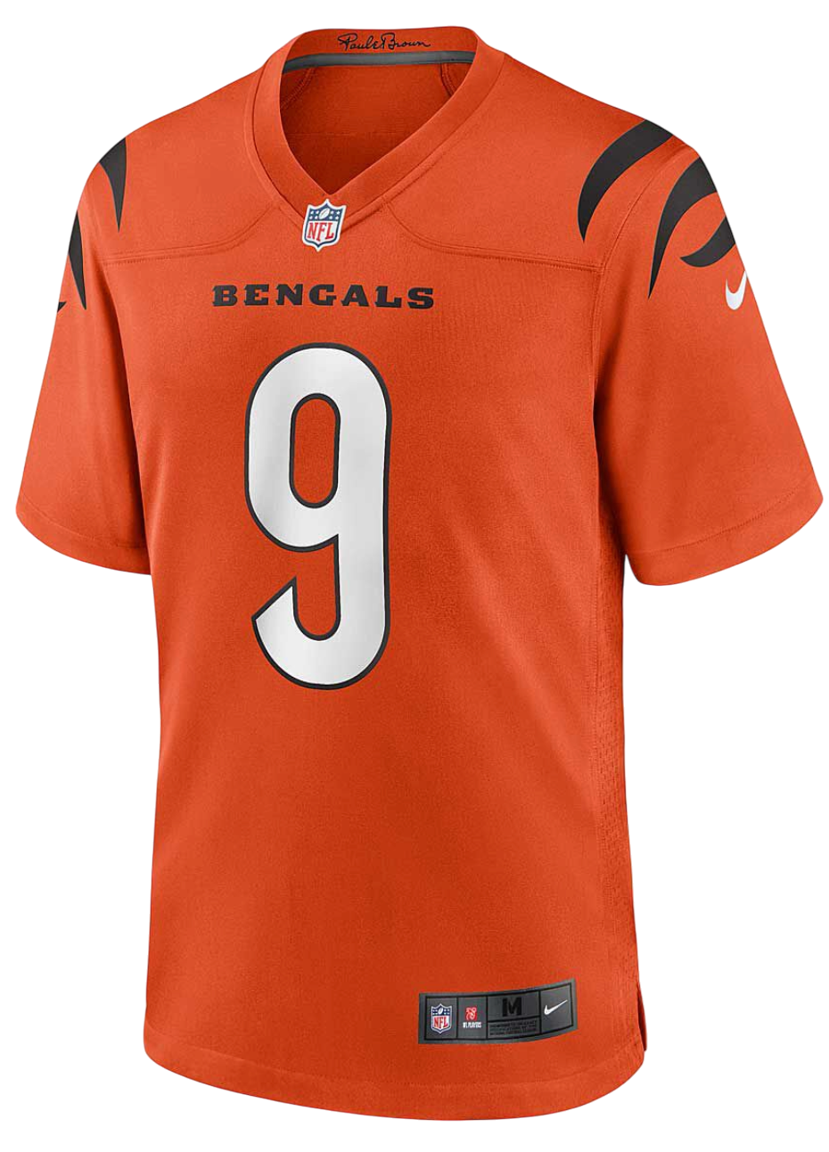 Dres Nike NFL Cincinnati Bengals Player Number 9 Jersey with Paul Brown Signature Detail Oranžová | 67nm-caga-9af-2ke-67nm-caga-9af-2ke, 0