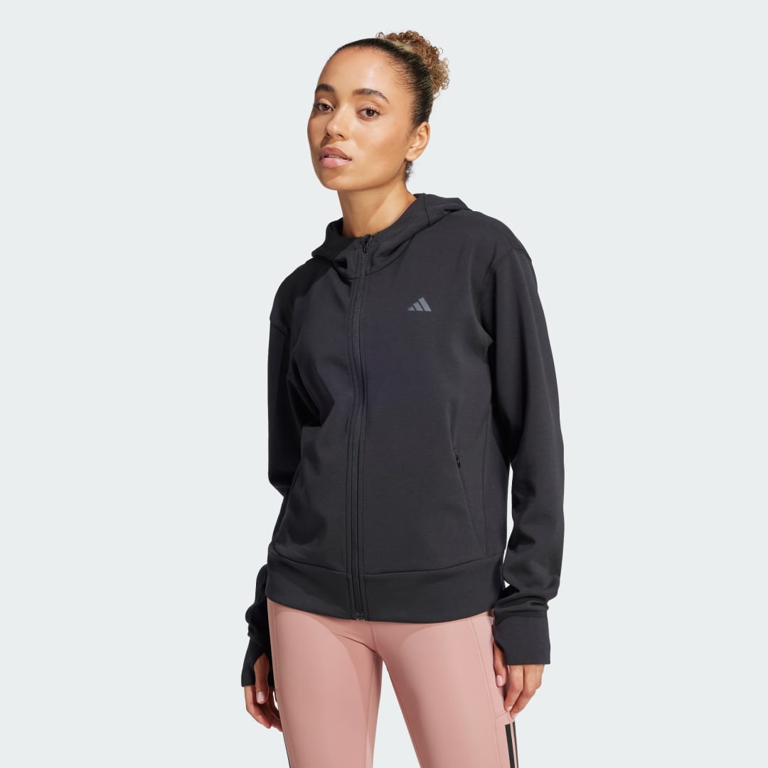 Mikina adidas Performance Designed 4 Training Full-Zip Hoodie Čierna | JP2654, 0