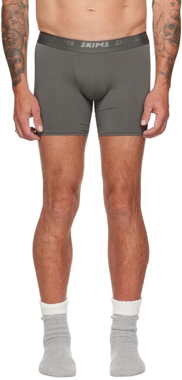 Boxerky SKIMS Stretch Boxer Briefs, Three-Pack Šedá | BO-BBR-5630M, 3