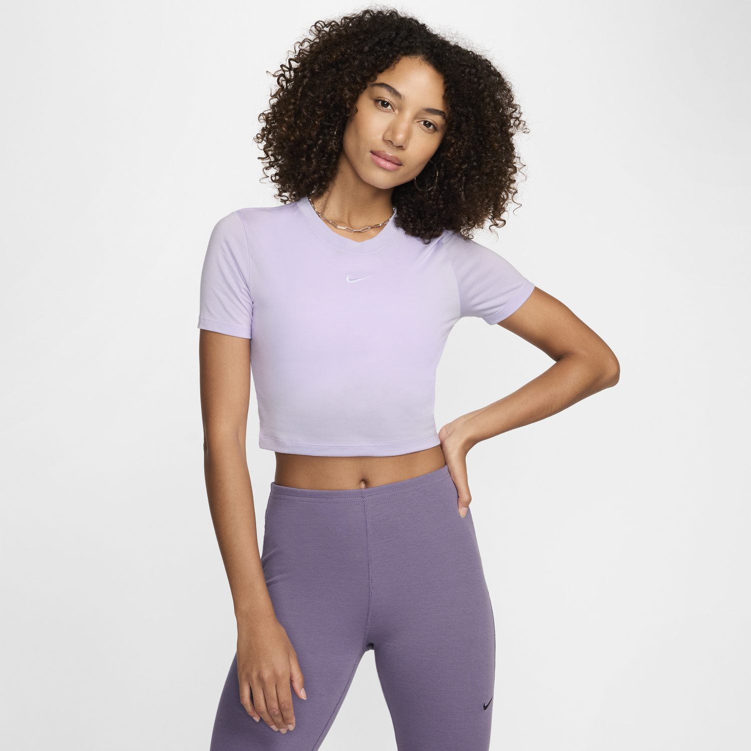 Crop Top Nike Sportswear Essential Fialová | FB2873-511, 0