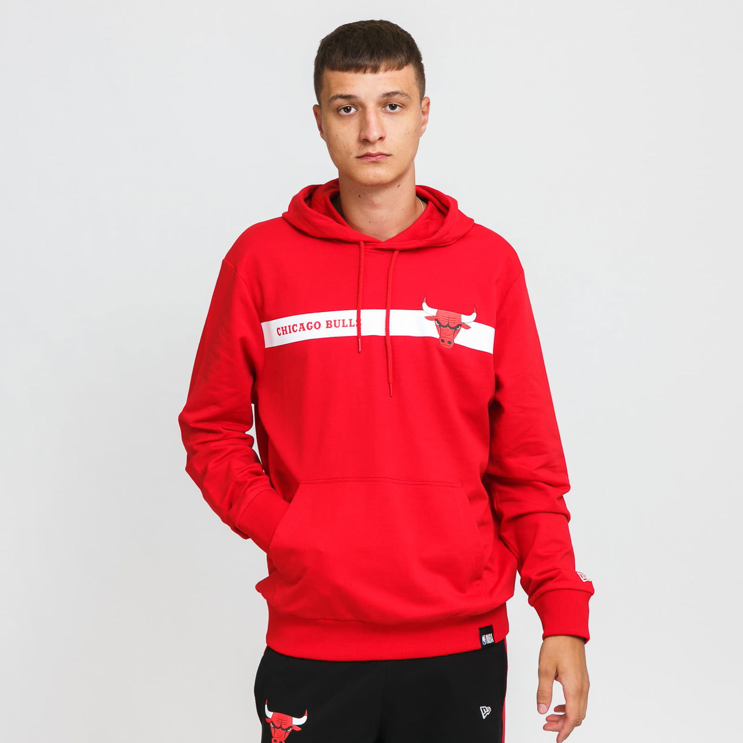 Mikina New Era NBA Team Logo PO Hoody Bull Červená | 12827203, 0