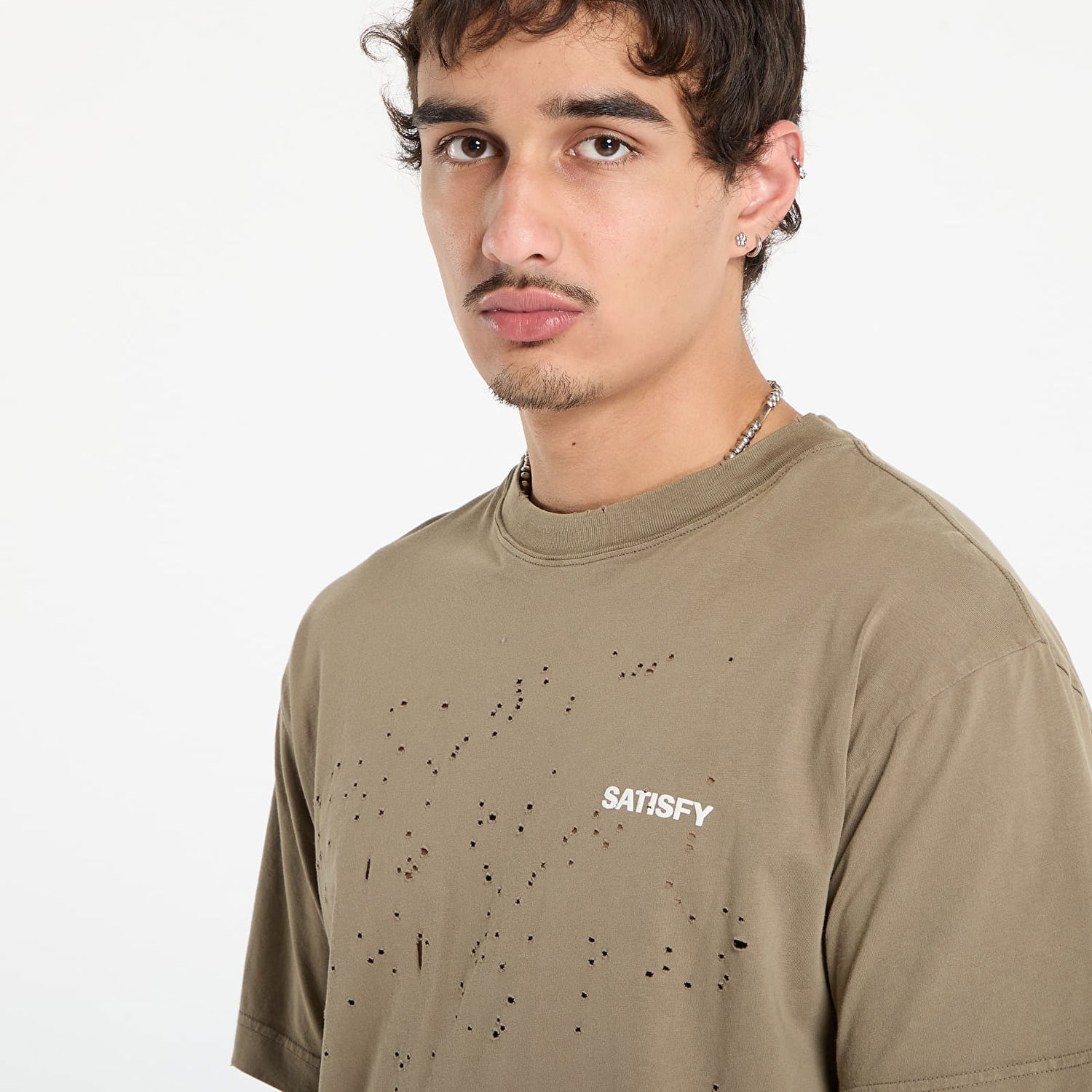Tričko Satisfy Satisfy MothTech T-Shirt Aged Falcon Hnedá | 11006-AFA-SAB2, 1