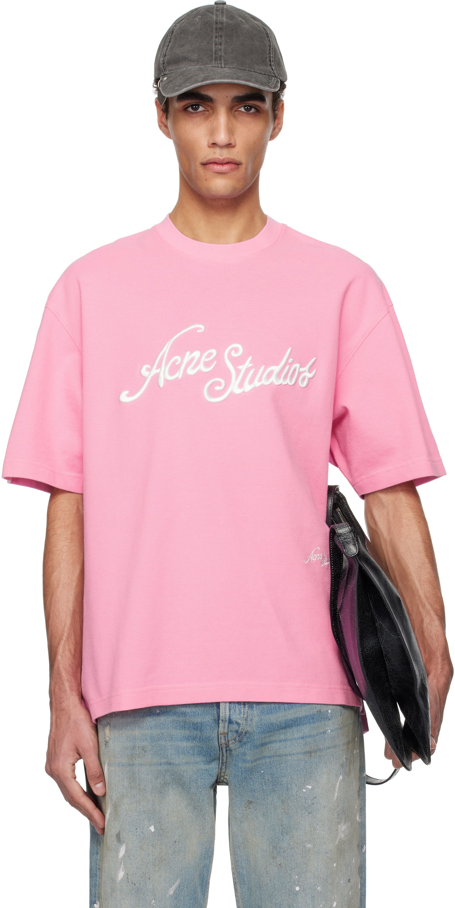 Tričko Acne Studios Acne Studios Logo T-Shirt Ružová | CL0327-, 0