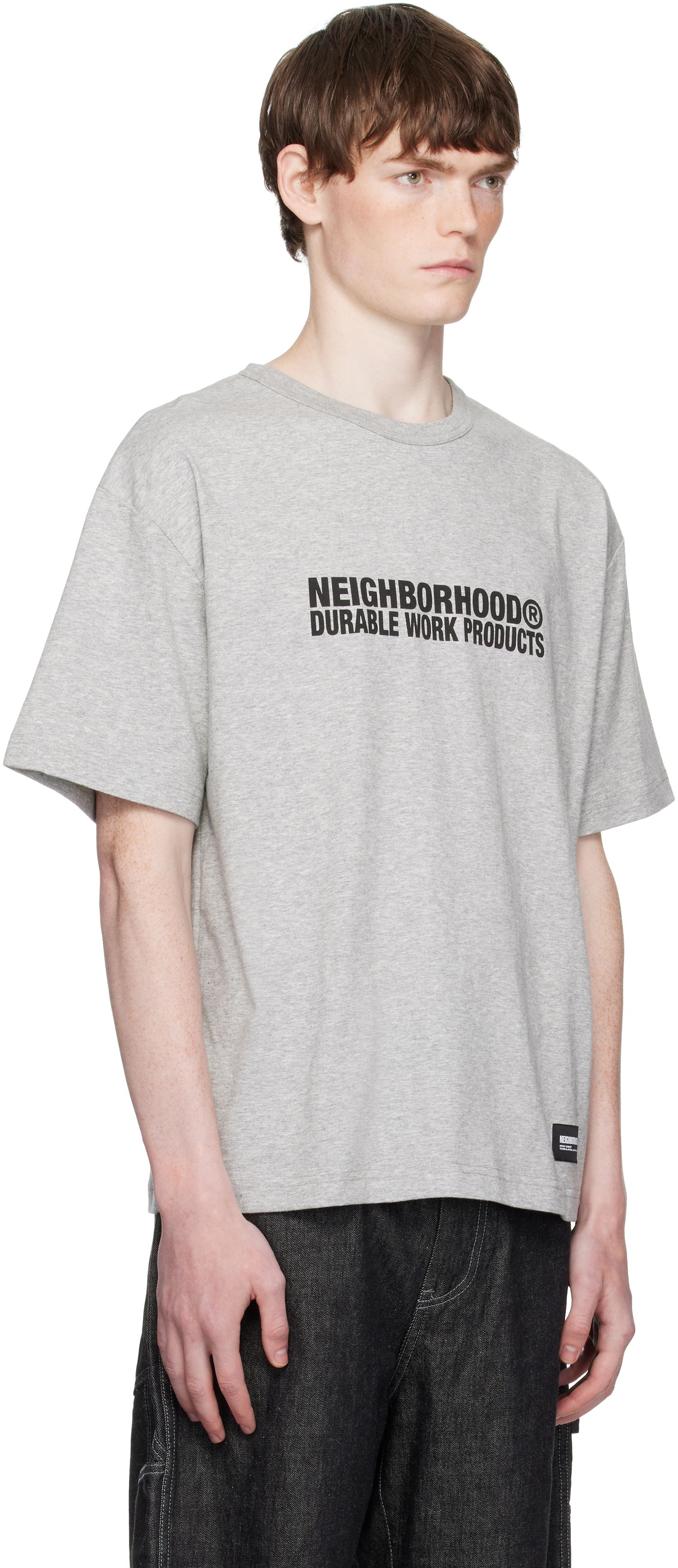 Tričko Neighborhood Neighborhood Sheltech Crewneck T-Shirt Šedá | 251BWNH-CSM02, 1