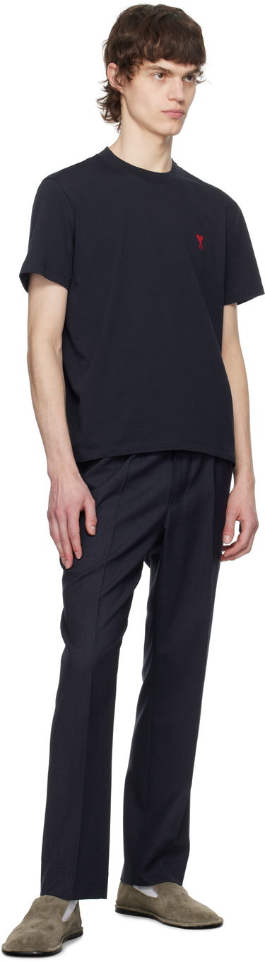 Nohavice AMI AMI Paris Elasticated Waist Trousers Navy | HTR226.WV0043, 3