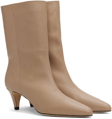 Tenisky a topánky BY FAR Lysander Leather Ankle Boots Béžová | MWFBO068LL028BG017PL, 3