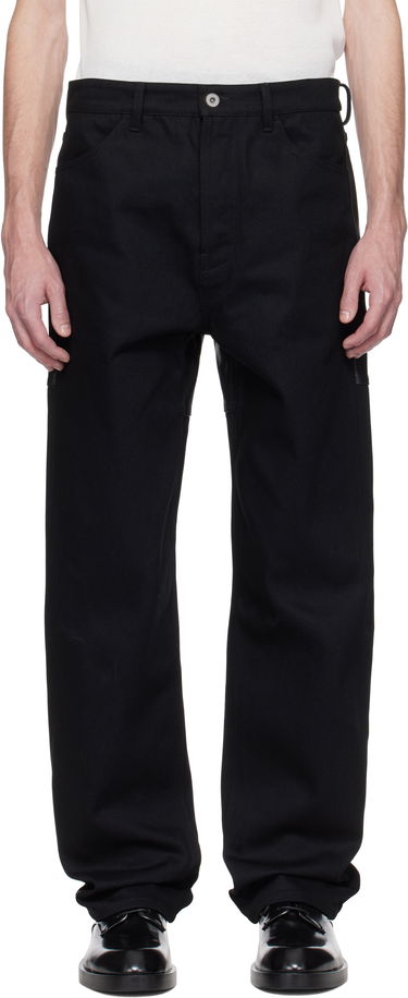 Cargo nohavice Jil Sander Jil Sander Leather Jeans Čierna | J22KA0267_J46655, 0