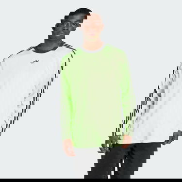 Tričko adidas Performance Adicolor Jacquard Long Sleeve Tee Zelené | JW5964, 0