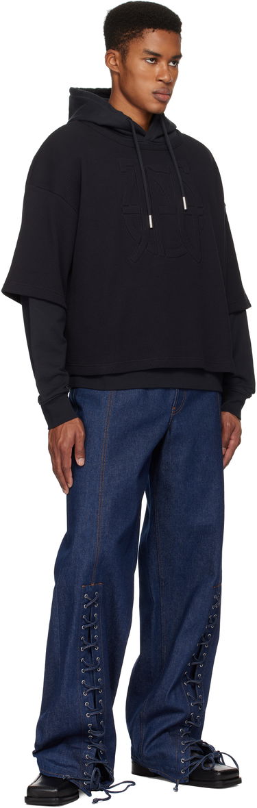 Mikina Jean Paul Gaultier Jean Paul Gaultier Oversized JPG Hoodie Čierna | 25/33-F-SW050E-J076-00, 3