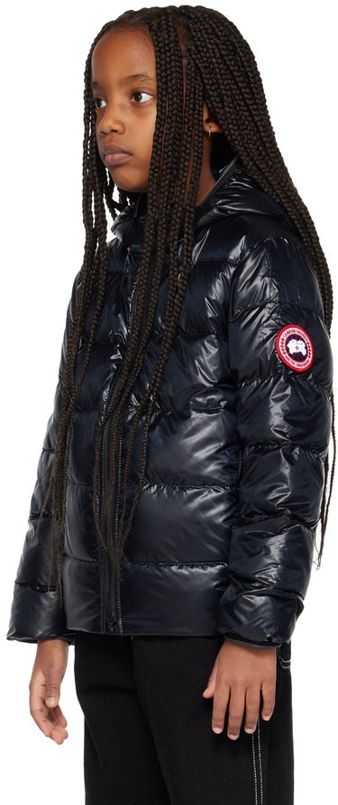 Prešívaná bunda Canada Goose Kids' Crofton Hooded Puffer Jacket Čierna | 5460K, 3