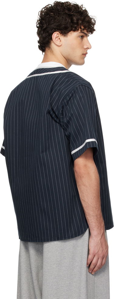 Dres BAPE Pinstripe Baseball Jersey Shirt Navy | 001SRK801001M, 2