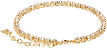 Náramok Amina Muaddi Muaddi Silver Tennis Chain Anklet Metalická | TENNIS ANKLET, 2