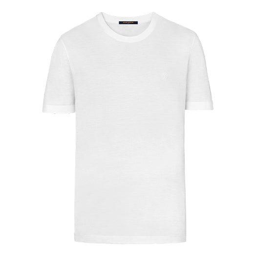 Tričko Louis Vuitton Solid Color Round Neck T-Shirt Biela | 1A1SAU