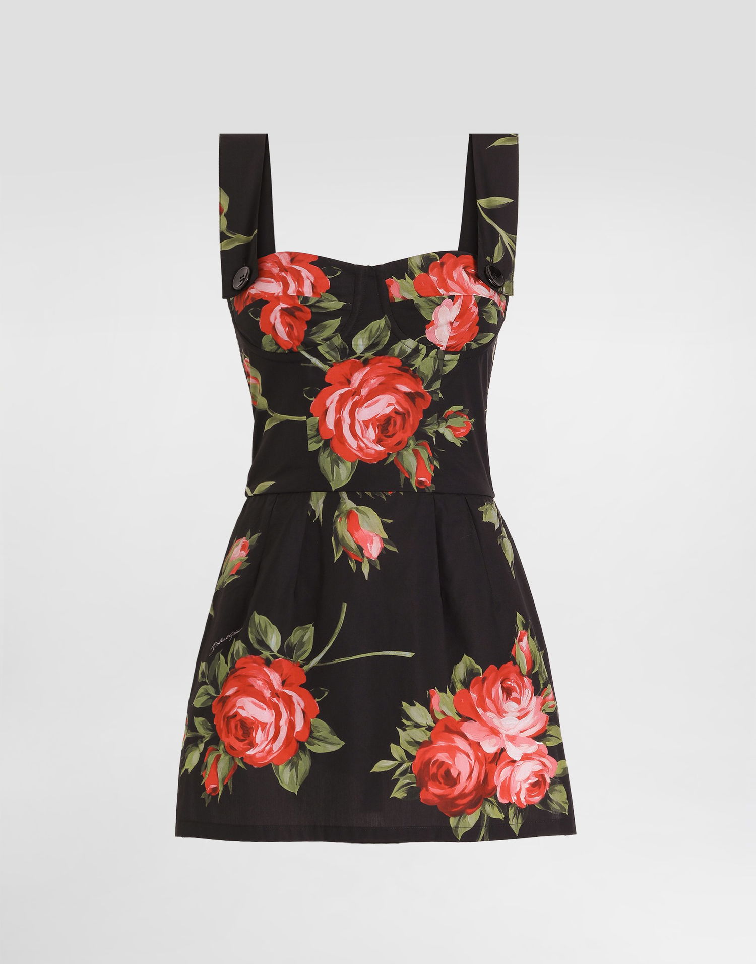 Šaty Dolce & Gabbana Rose Bouquet-print Cotton Dress Rôznofarebný | F7BB8THS5UTHN5ZN, 0