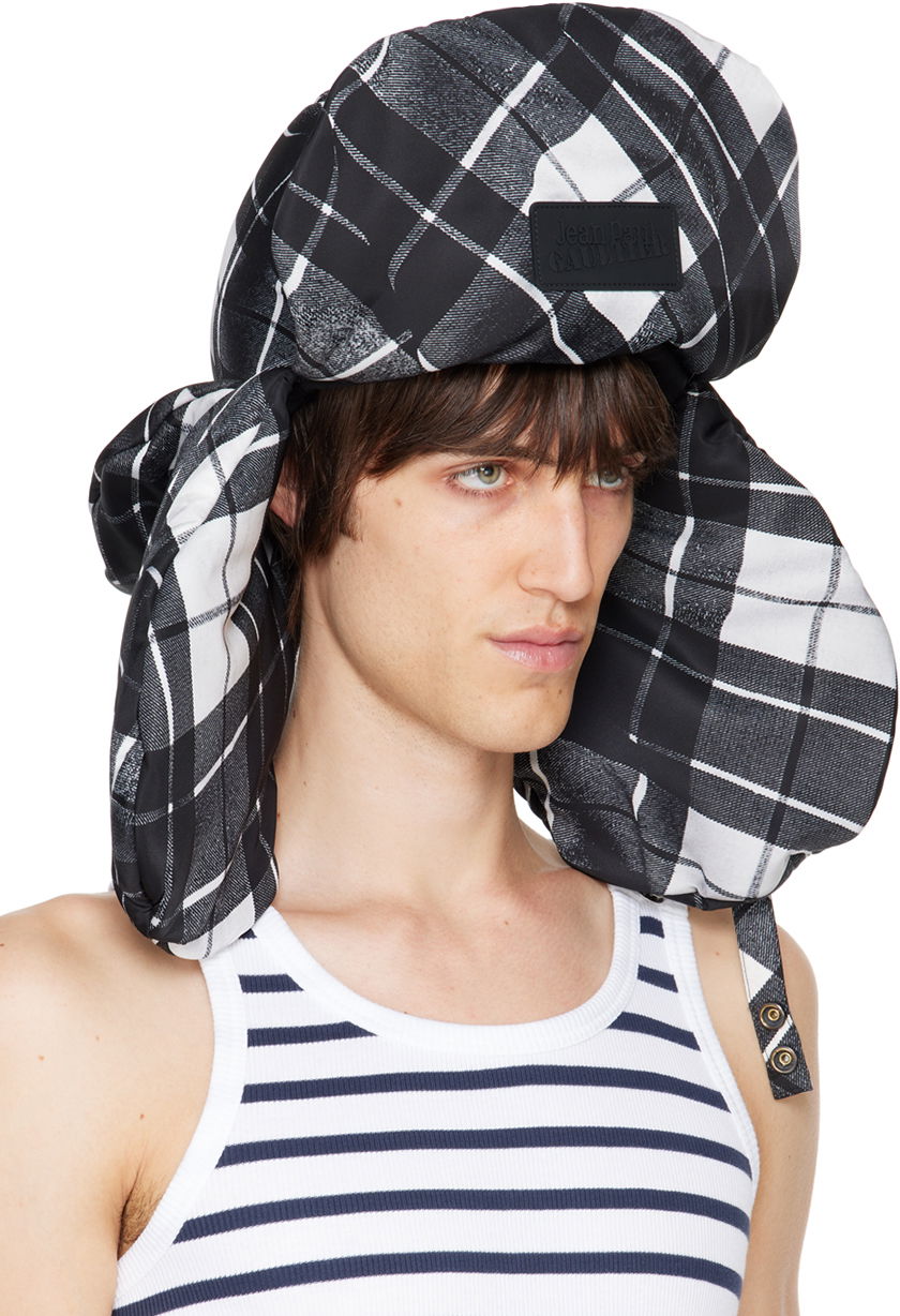 Klobúk Jean Paul Gaultier Gaultier Tartan Print Aviator Hat Čierna | 24/31-U-CC044P-C563-000201, 1