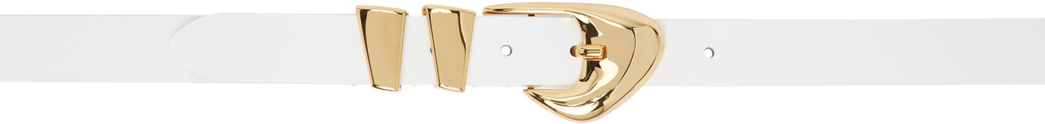 Opasok BY FAR BY FAR Moore Semi Patent Leather Belt Biela | 23CRMOOWWHW, 0