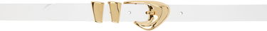 Opasok BY FAR BY FAR Moore Semi Patent Leather Belt Biela | 23CRMOOWWHW, 0