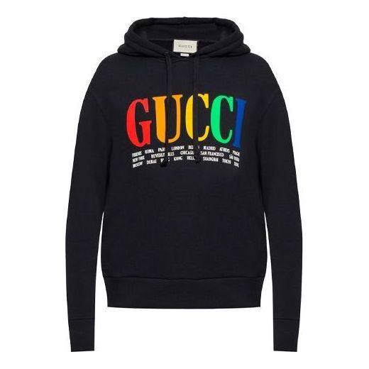 Mikina Gucci Rainbow Logo City  Sweatshirt Čierna | 475374-X3N60-1082