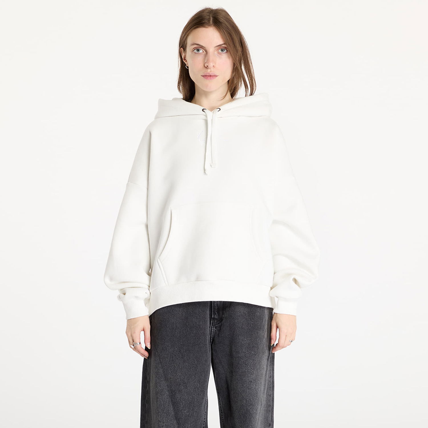 Mikina Karl Kani Hoodie Signature Essential Biela | 61210052, 0