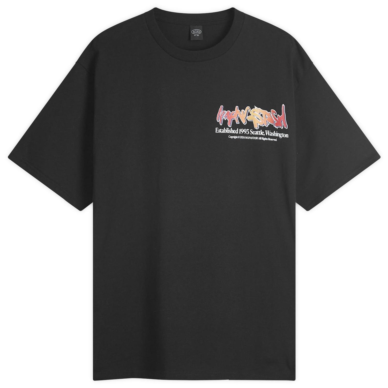 Tričko Manastash Paint Logo T-Shirt Čierna | 7924234004-010, 0