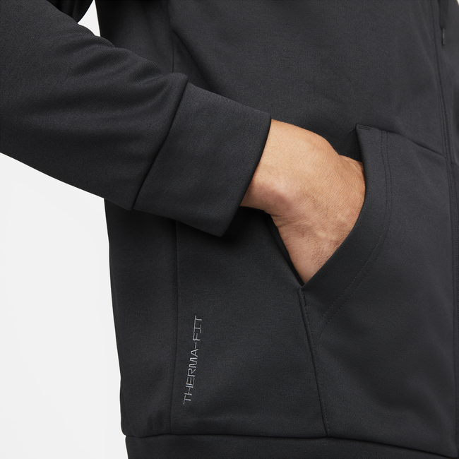 Mikina Nike Therma-FIT Full-Zip Fitness Hoodie Čierna | DQ4830-010, 1