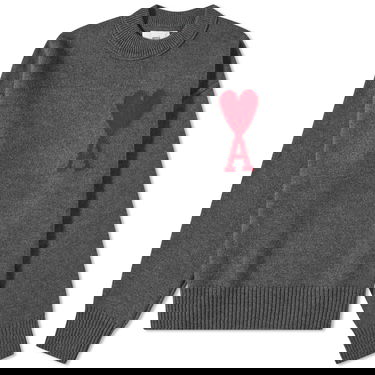 Sveter AMI A Heart Crewneck Šedá | BFUKS006-018-084, 0