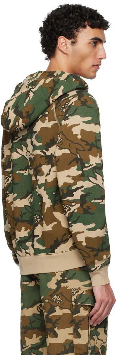 Mikina BBC IceCream ICECREAM Running Dog Woodland Camo Zip-Up Hoodie Zelené | IC24S38, 2