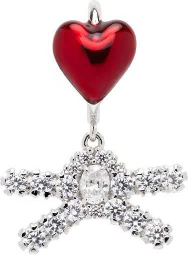 Náušnice SHUSHU/TONG SHUSHU/TONG YVMIN Edition Heart and Bowknot Lip Ring Červená | 23390RED00NN, 0