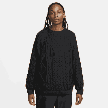 Sveter Nike Life Cable Knit Sweater Čierna | DQ5176-010, 4