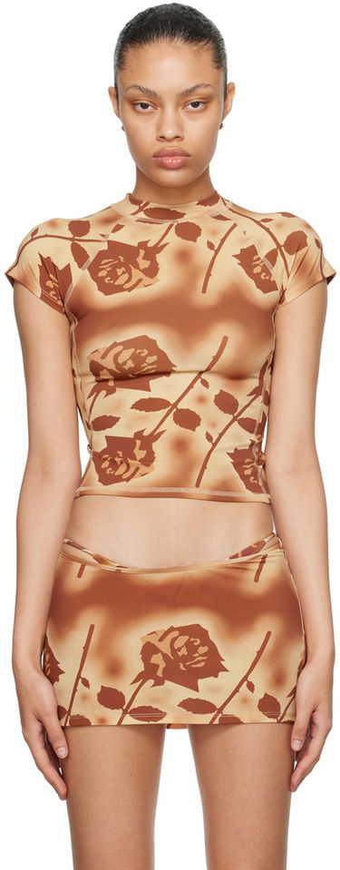 Sukňa Miaou Miaou Frankie Rose Print T-Shirt Hnedá | 2022TKSRO, 0