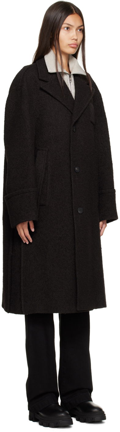 Kabáty WOOYOUNGMI WOOYOUNGMI Single Breasted Coat Čierna | W223HC06, 1