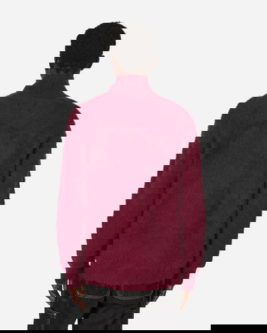 Sveter Needles Zipped Mohair Cardigan Vínová | NS283 A, 3