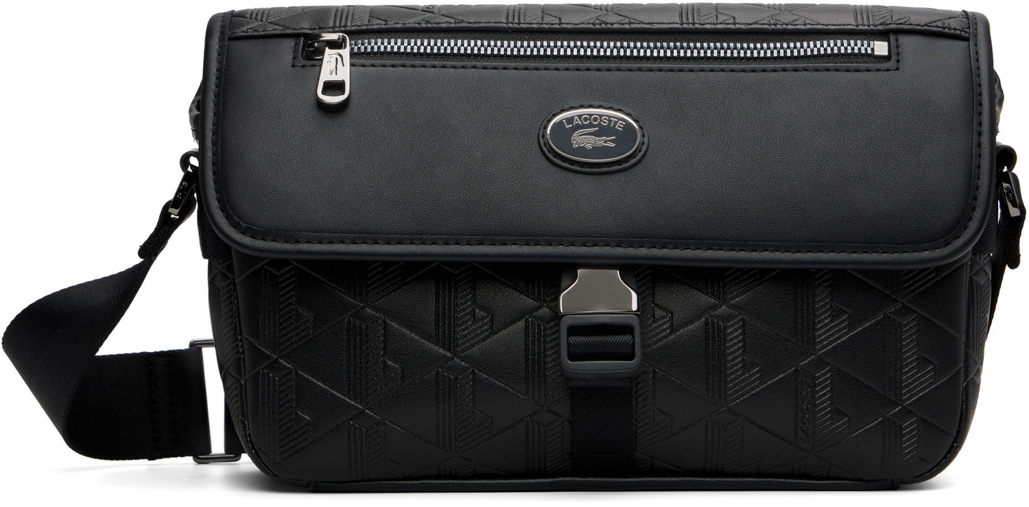 Taška cez rameno Lacoste Lacoste Nomogramme S Flap Bag Čierna | NH5062MR_000, 0