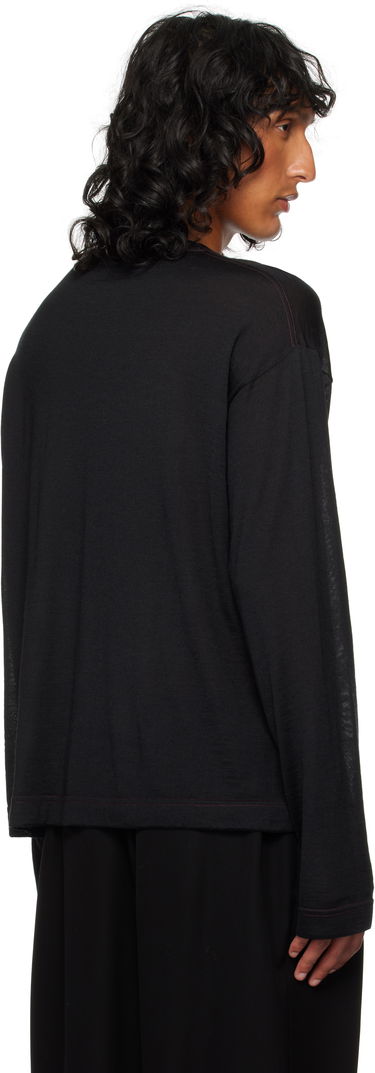 Sveter The Row The Row Angelo Long Sleeve T-Shirt Čierna | 776-Y806, 2