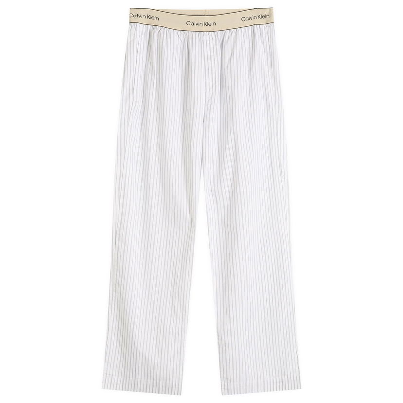 Pyžamo CALVIN KLEIN Calvin Klein Sleep Pants, Size Large Biela | LV00NM2944ZEW