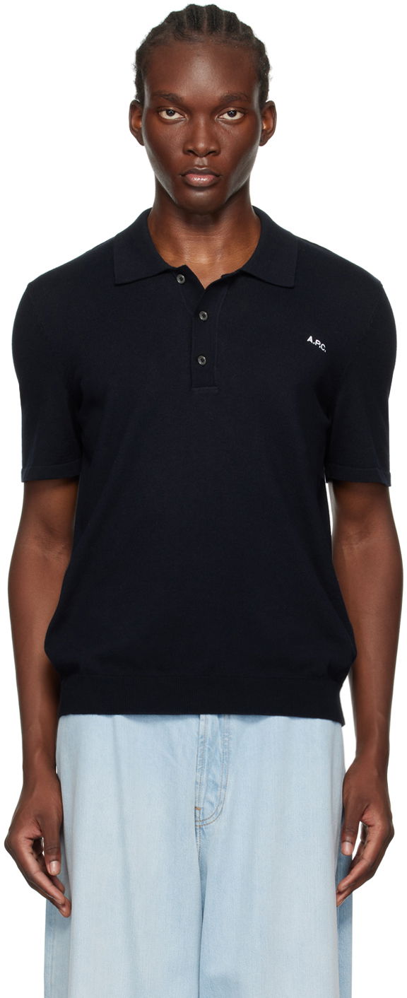 Polo tričko A.P.C. Navy Ollie Polo Navy | COGDK-H23326