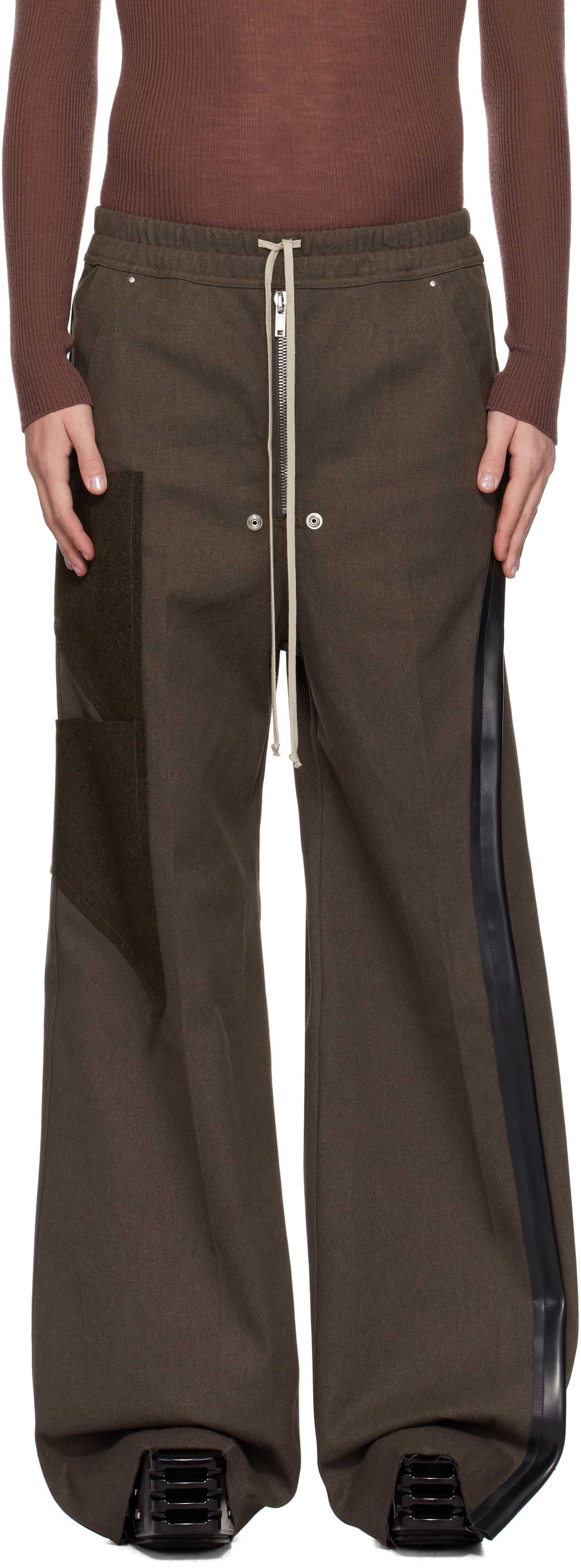 Džínsy Rick Owens Wide Leg Jeans Hnedá | RR02D6307 CTWWTY, 0