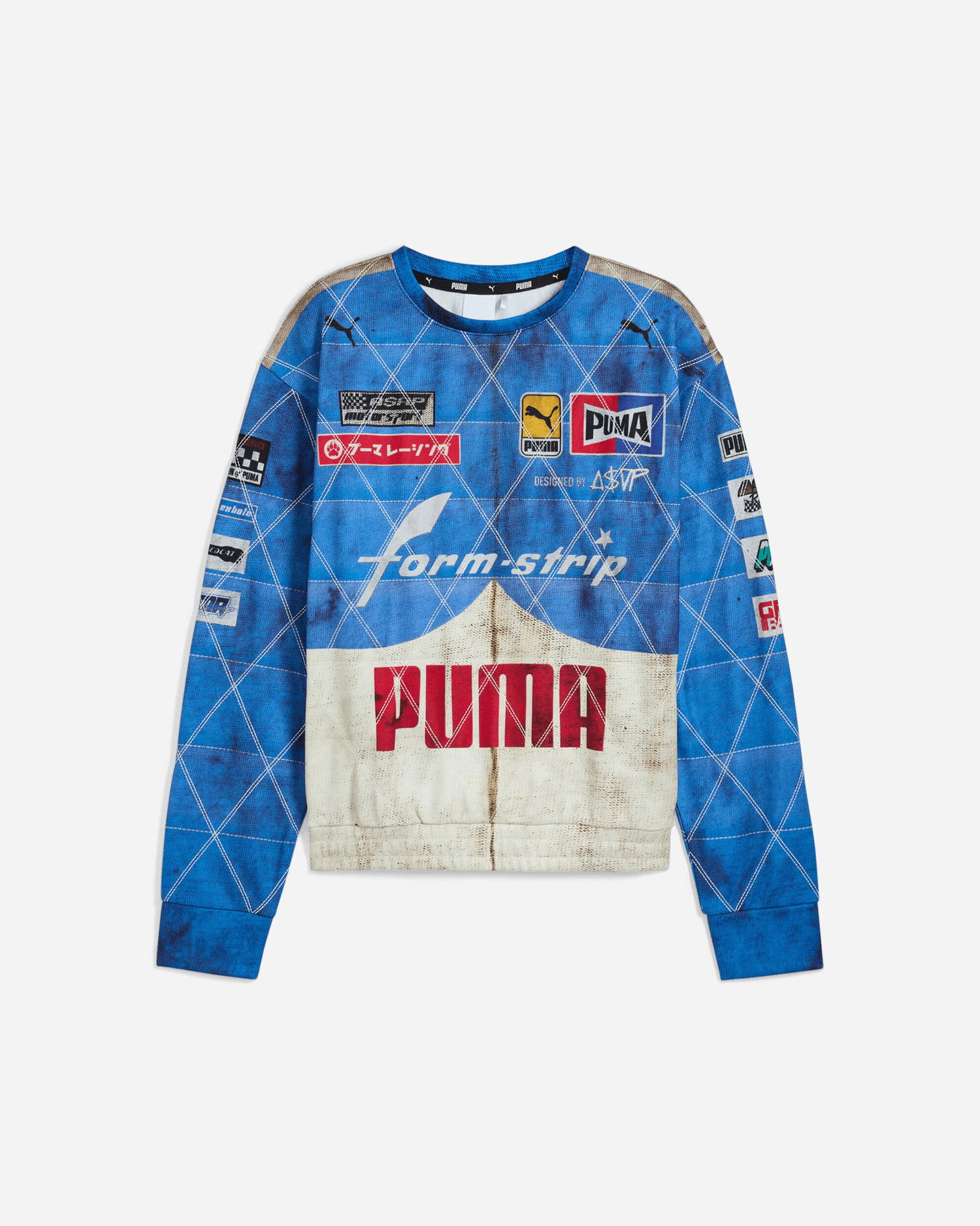 Mikina Puma A$AP Rocky Quilted Sweatshirt Modrá | 631125-01, 1