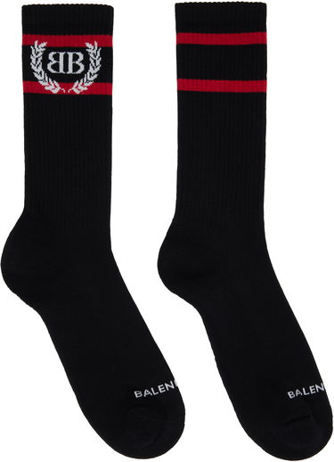 Ponožky Balenciaga Balenciaga Laurel Classic Socks Čierna | 8294464F1B51074, 0