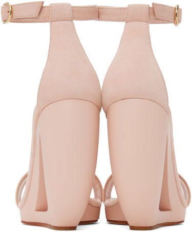 Starostlivosť o obuv Manolo Blahnik Manolo Blahnik Rocar Wedge Sandals Ružová | 422-1450, 1