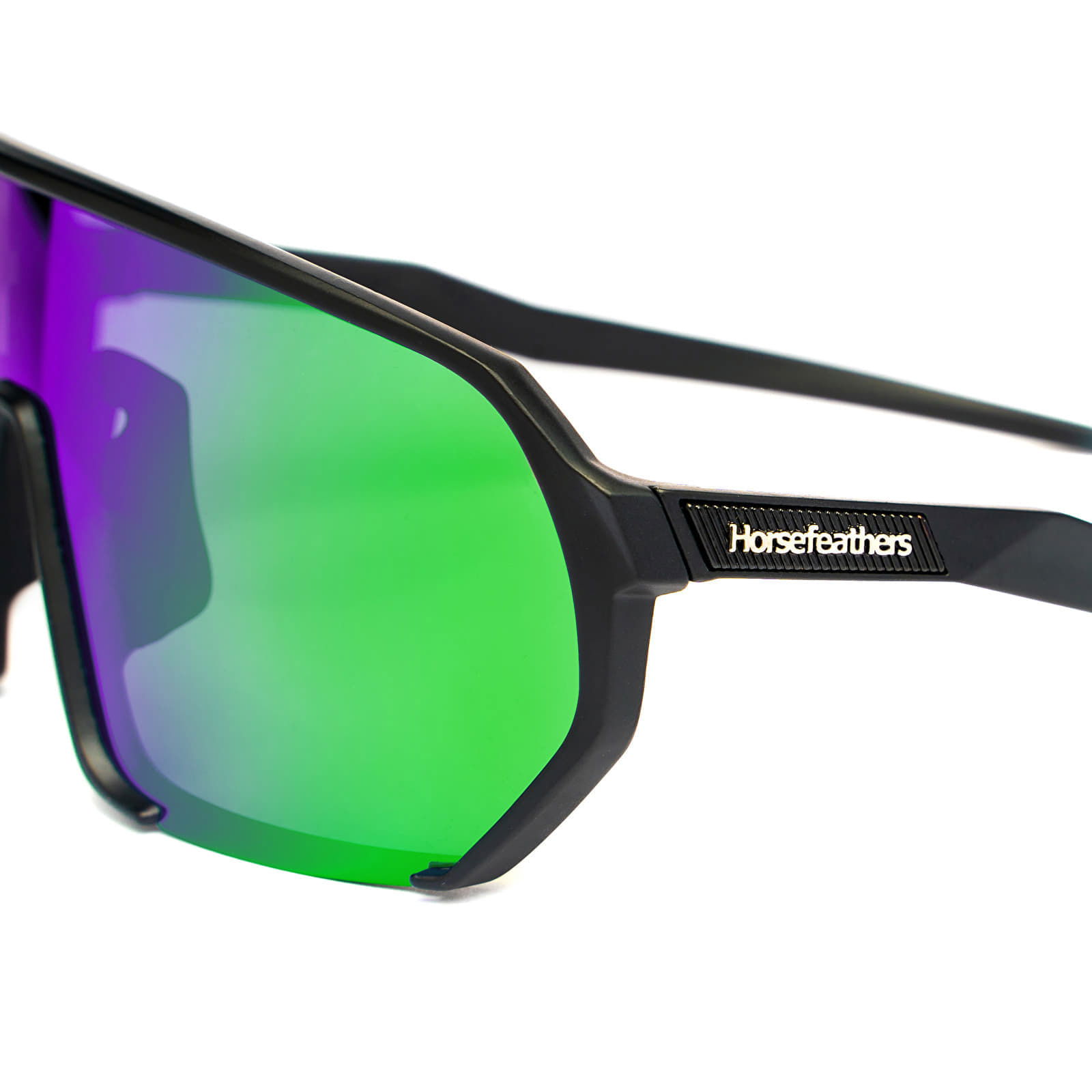 Archie Bike Sunglasses Black/ Mirror Green