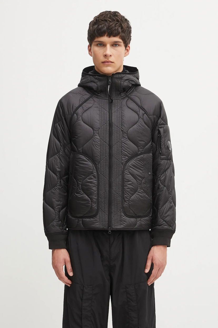 Prešívaná bunda C.P. Company C.P. Company Hooded Quilted Jacket Čierna | 19CMOW047A110158A