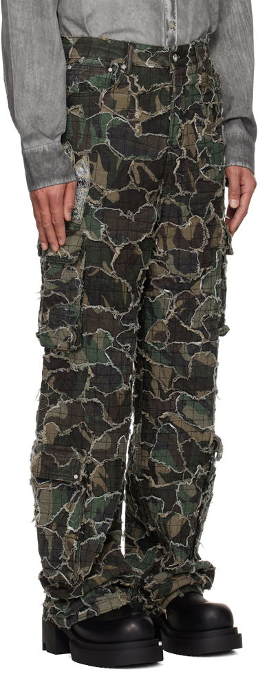Cargo nohavice Who Decides War Who Decides War Washed Camo Cargo Pants Zelené | 1121140011SS25, 1