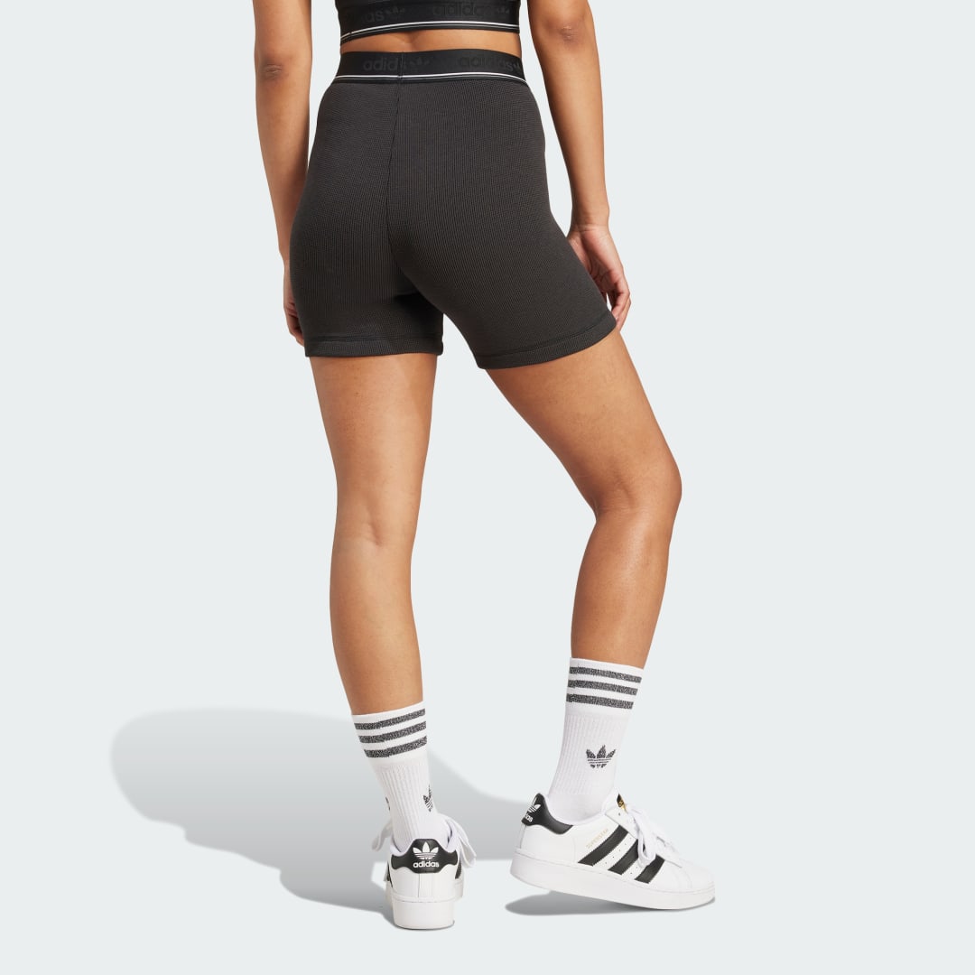Šortky adidas Performance Women's High-Waisted Waffle Shorts Čierna | IW5486, 1