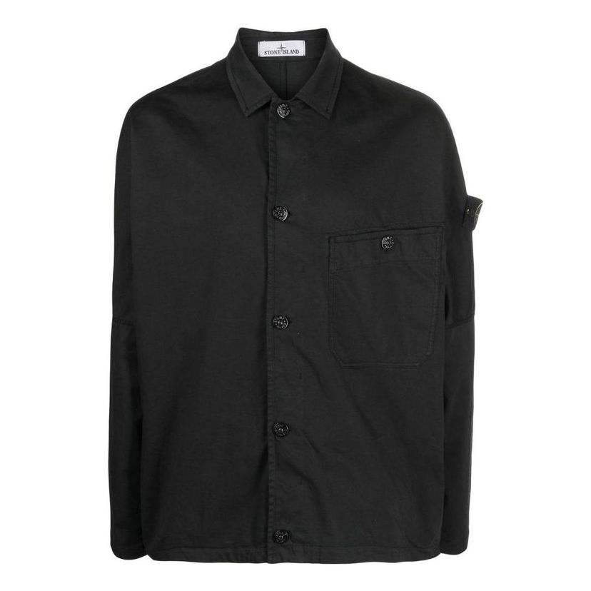 Košeľa Stone Island Stone Island Buttoned Overshirt Čierna | 771511014-V0029