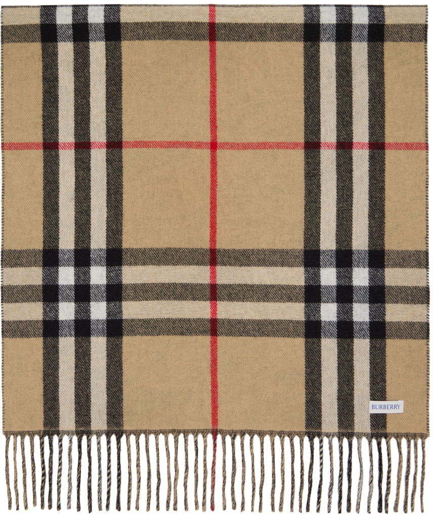 Šál Burberry EKD Cashmere Reversible Scarf Beige Béžová | 8074289, 1