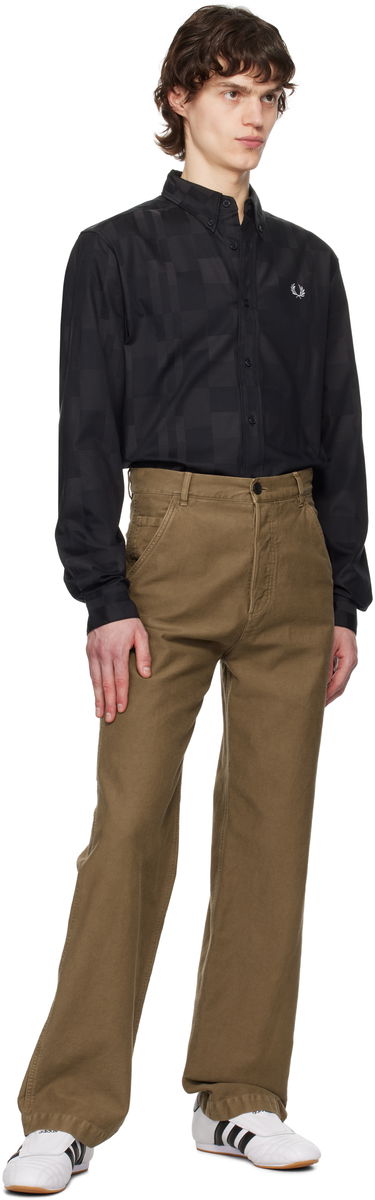 Košeľa Fred Perry Fred Perry Checkerboard Shirt Čierna | M8713, 4