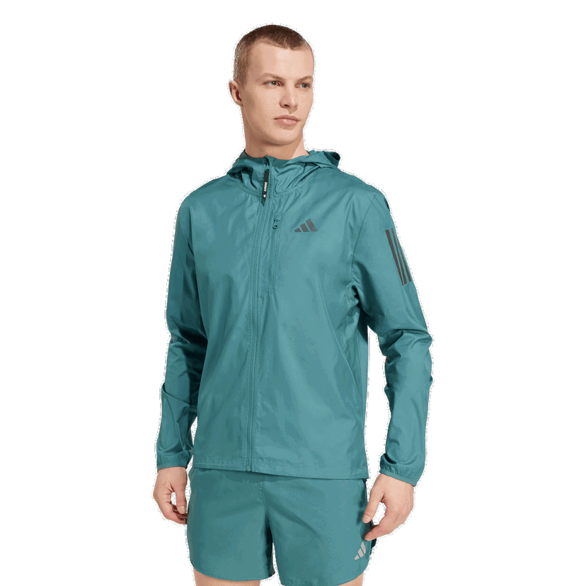 Vetrovka adidas Originals Own The Run Hooded Wind Jacket Zelené | KC2203