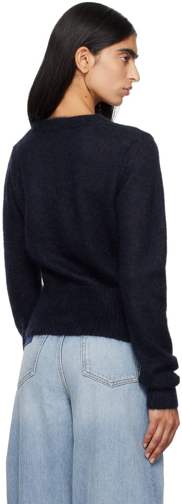 Sveter GANNI Ganni Tie String Cardigan Navy | K2335, 2